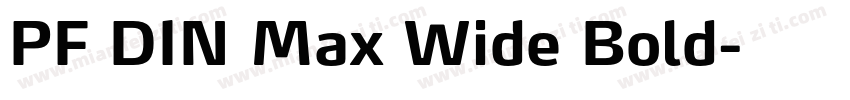 PF DIN Max Wide Bold字体转换
